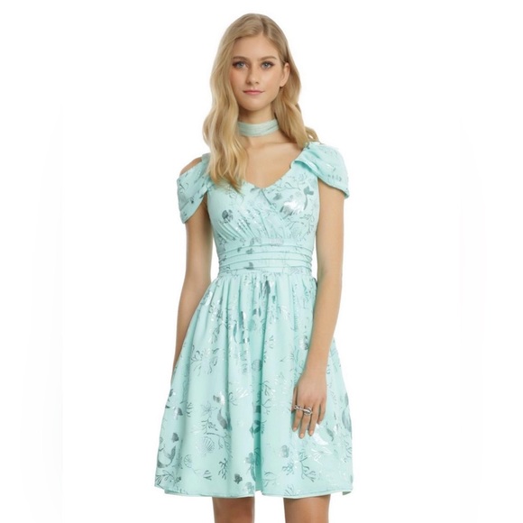 Disney The Little Mermaid Ariel Green Foil Princess Dress Size 16 - Picture 1 of 6